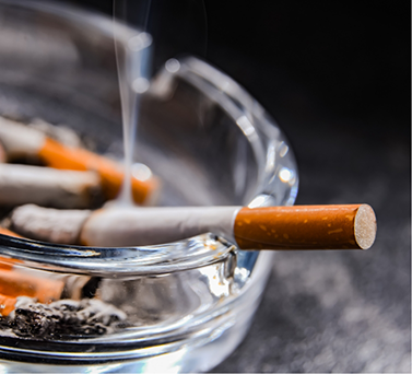 Cigarettes in an ashtray